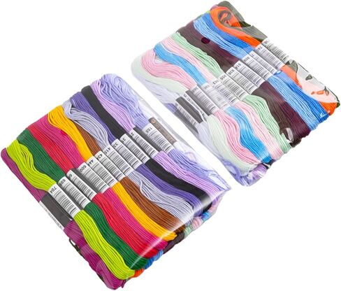 36 Colors Rainbow Embroidery Floss Set, 26 Feet Skeins, Perfect for Cross Stitch and Crafts Projects in Saudi Arabia