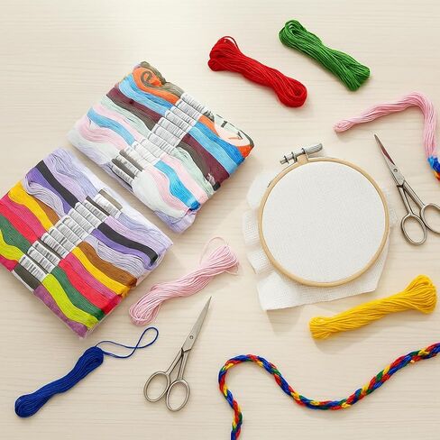 36 Colors Rainbow Embroidery Floss Set, 26 Feet Skeins, Perfect for Cross Stitch and Crafts Projects in Saudi Arabia