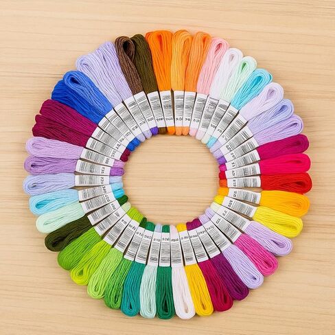 36 Colors Rainbow Embroidery Floss Set, 26 Feet Skeins, Perfect for Cross Stitch and Crafts Projects in Saudi Arabia