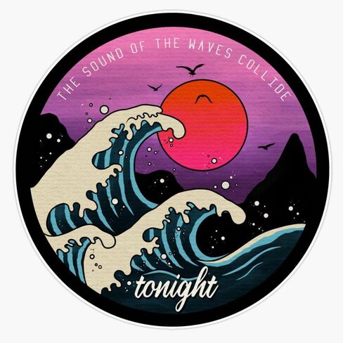 The Sound of The Waves Aesthetic Deftones Sticker Vinyl Waterproof Sticker Decal Car Laptop Wall Window Bumper Sticker 5" in Saudi Arabia