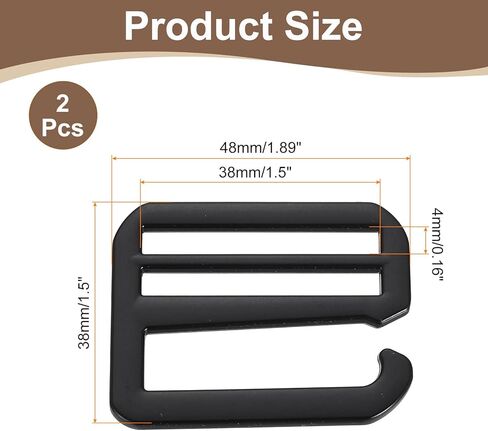 2 قطعة من أبازيم حزام G-Hook من uxcell، 20 مم، 25 مم، 32 مم، 38 مم، 50 مم الطول الداخلي لحزام حزام الأمتعة على الظهر in Saudi Arabia
