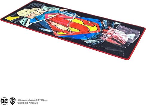 SUBSONIC - لوحة ماوس XXL Superman مقاس 90 × 40 سم - وسادة مكتب مع قاعدة مضادة للانزلاق، لوحة ماوس للألعاب - مرخصة رسميًا من DC Comics in Kuwait
