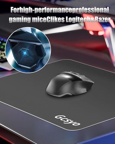 Professional Glass Gaming Mouse Pad for Logitech G502/G PRO/G703, Large Non Slip Mousepad for Avid Gamer-Special Glass Surface with Improved Precision and Speed for Smooth Mouse Control in Saudi Arabia