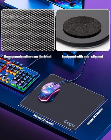 Professional Glass Gaming Mouse Pad for Logitech G502/G PRO/G703, Large Non Slip Mousepad for Avid Gamer-Special Glass Surface with Improved Precision and Speed for Smooth Mouse Control in Saudi Arabia
