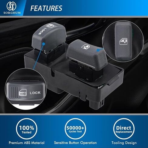 SORGHUM Power Window Switch Passenger Side - Front Passenger Window Switch Compatible with Chevrolet GMC C1500 C2500 C3500 K1500 K2500 K3500 Blazer 12 Pins Replace# 15151362 in Saudi Arabia