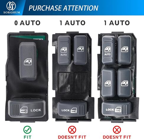 SORGHUM Power Window Switch Passenger Side - Front Passenger Window Switch Compatible with Chevrolet GMC C1500 C2500 C3500 K1500 K2500 K3500 Blazer 12 Pins Replace# 15151362 in Saudi Arabia