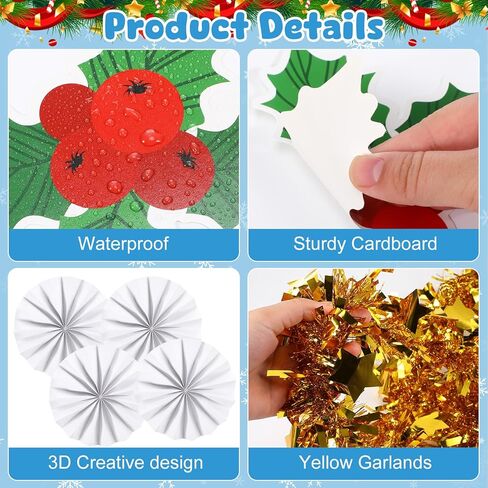 Funrous 3D عيد الميلاد المهد لوحة الإعلانات الفصول الدراسية مجموعة عيد الميلاد المسيحي يسوع ميلاد سينس ورقة المشجعين الدين القواطع الأصفر أكاليل لعطلة الشتاء الأحد مدرسة الكنيسة ديكور in Saudi Arabia