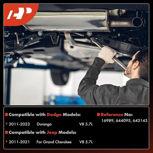 A-Premium 2-PC Catalytic Converter Kit Direct-Fit Compatible with Jeep Grand Cherokee 2011-2021 & Dodge Durango 2011-2023, 5.7L, E.P.A. Compliant in Saudi Arabia