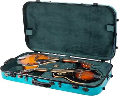 Crossrock Fiberglass Double Case-Accommodates 1 Violin and 15~16.5" Viola-Includes TSA Lock, Protective Blanket, Hygrometer, Removable Shoulder Straps-Navy Blue(CRF2020DVLNVBL) in Saudi Arabia