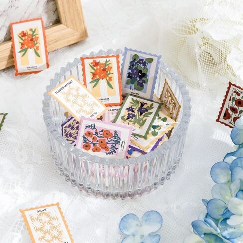 46PCS Flower Post Office Series Stickers - Ideal for Plant Water Bottles, Scrapbooking, Journals & Flower Notebooks in Saudi Arabia