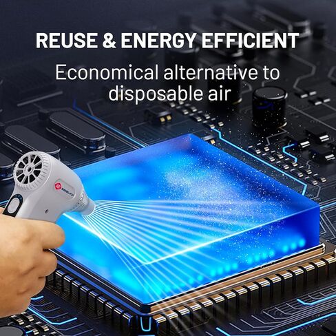 Seauto Electric Air Duster, 110,000 RPM Brushless Motor, Cordless Compressed Air Can Alternative, 3-Gear Powerful Blower for Computer Keyboard, PC Cleaning,Full-Size Appliance,Car,Home and Outdoor in Saudi Arabia