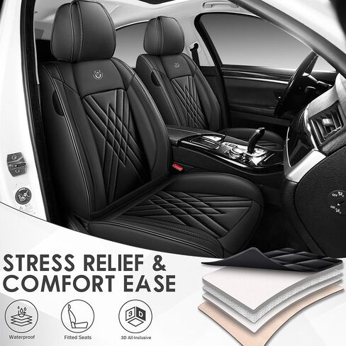 Car Seat Covers for Honda Odyssey 2000-2026, 5 Piece Set Nappa Leather Non-Slip Seat Protectors, Breathable Seat Cover Set. (Standard 5 Seats, Beige) in Saudi Arabia