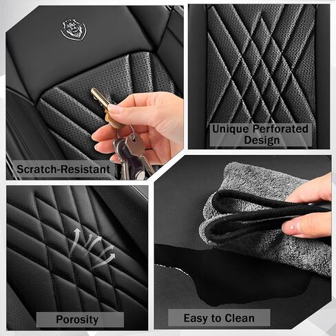 Car Seat Covers for Honda Odyssey 2000-2026, 5 Piece Set Nappa Leather Non-Slip Seat Protectors, Breathable Seat Cover Set. (Standard 5 Seats, Beige) in Saudi Arabia