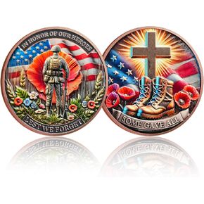CHURYUML Military Veterans Challenge Coins - in Honor of Our Heroes Memorial Coin, Military Commemorative Gifts for Men Women Army Soldiers Patriotic Memorial Day Veterans Day Gifts in Saudi Arabia