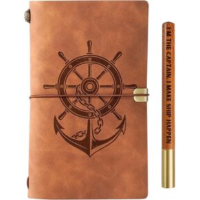 هدايا القوارب من innobeta للرجال والنساء، دفتر ملاحظات جلدي مقاس 7 × 5 بوصات لقادة عشاق القوارب، هدايا تحت عنوان القارب، دفتر رسم قابل لإعادة الملء، مذكرات سفر، مخطط مبطن لعيد الميلاد، عيد الميلاد in Kuwait