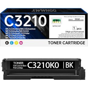 خرطوشة حبر سوداء C3210 C3224 عالية الإنتاجية متوافقة مع خرطوشة حبر Lexmark C3210 C3224 تعمل لطابعة C3224 C3326 C3426 MC3224 MC3326 MC3426 (مع شريحة) in Kuwait