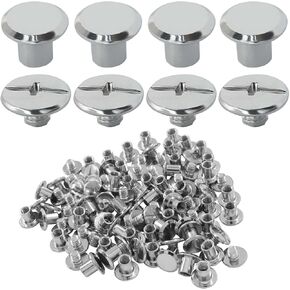 ISDVBUY 50 Pack M5 x 5mm Chicago Screws, Phillips Head Binding Screws, Black Post Nail Rivet Stud for DIY Leather Craft, Belt, Bag, Bookbinding in Kuwait