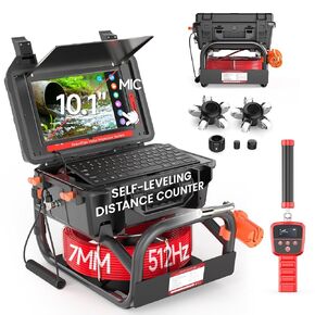Oiiwak Sewer Camera with Locator, 512hz Sonde Receiver, Self-Leveling, Distance Counter, 10.1" Touch-Screen IP68 Waterproof Camera Drain Plumbing Inspection Camera Semi-Rigid Cable-164FT in Saudi Arabia