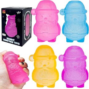 4 Pack Christmas Gummy Elk & Sugar Ball Designs, Anxiety Relief & Focus Toy, Maltose Filled Squeeze Toys for Sensory Play，Sensory Fidget Toys for Adults, Kids, Slow Rising Squishy Stress Ball in Kuwait
