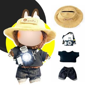 Clothes Set for Labooboo 1.0 2.0 3.0 - 6 Sets 17cm Doll Clothes, Premium Summer Outfit Set with Accessories for Play & Display (Jeans Look(No Doll)) in Saudi Arabia