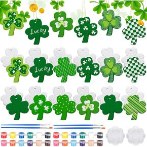 Suzile 24 Pcs Christmas Ceramics to Paint Ready to Paint Ceramics Christmas Ornaments Xmas Gnome Ceramic Painting Kit Christmas Crafts for Adults in Kuwait