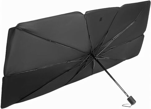 Foldable Windshield Sun Shade Umbrella, Reflective Car Window Cover for Front Window Heat Insulation Keep Cool and Protection Interior for Auto Sedan, SUV Windshield(55" x31") in Saudi Arabia