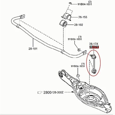 ملحقات السيارة B45A-34-150 وصلة تثبيت متوافقة مع مازدا 3 2014-219 BM BN(الجبهة L وR) in Kuwait