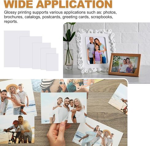 MECCANIXITY 20 Sheets Glossy Photo Paper, 8x12 Inches Picture Paper 180gsm Glossy Card Stock for Inkjet Printing Printer,Making Pictures Greeting Card Printing in Saudi Arabia