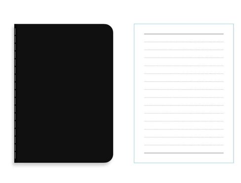 3 Pcs Lined Paper Notebook For College Ruled, A6 Size 60 Pages, Study Journal Set for Students, Travelers and Office, Writing Diary Subject Notebooks Planner, Black, Blue and Light Purple in Saudi Arabia