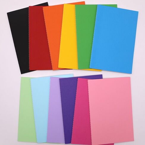 3 Pcs Lined Paper Notebook For College Ruled, A6 Size 60 Pages, Study Journal Set for Students, Travelers and Office, Writing Diary Subject Notebooks Planner, Black, Blue and Light Purple in Saudi Arabia