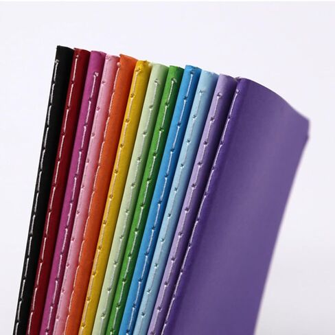 3 Pcs Lined Paper Notebook For College Ruled, A6 Size 60 Pages, Study Journal Set for Students, Travelers and Office, Writing Diary Subject Notebooks Planner, Black, Blue and Light Purple in Saudi Arabia