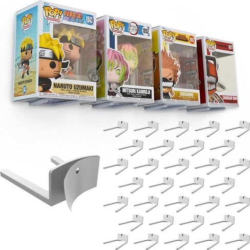 رف عرض لاصق JP حديث لصناديق Funko Pop (عبوة من 16 قطعة) - حامل نظيف لعرض Funko Pop - تركيب لاصق سهل - صندوق آمن، إعداد بدون حفر - أسود in Kuwait