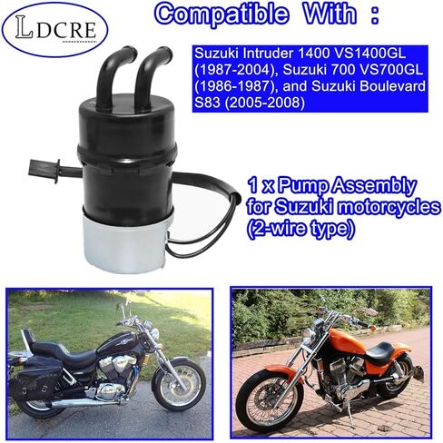 Pump (2-Wire Plug) for Suzuki Intruder 1400 VS1400GL 1987–2004, S83 2005–2008, Replaces 15100-38A00 15100-38A01 in Saudi Arabia