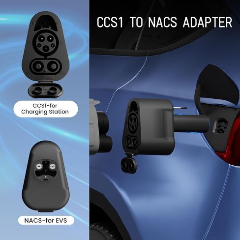 محول NACS إلى CCS1، محول شحن EV لشاحن V3/V4 الفائق ومحطة شحن NACS DC الأخرى لشحن CCS1 EV، محول EV للشحن السريع 500 أمبير 1000 فولت لشاحن NACS DC in Kuwait