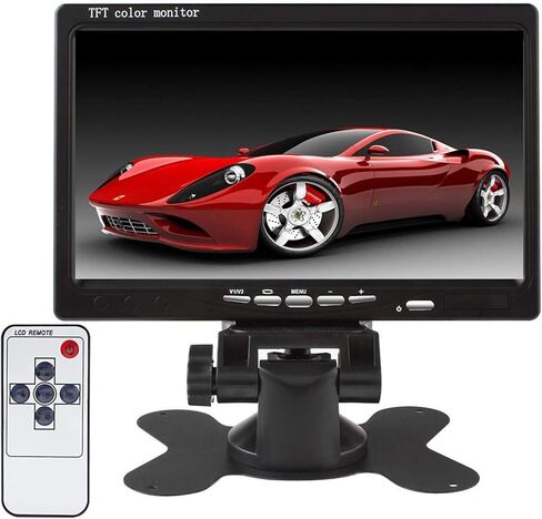 شاشة احتياطية للسيارة على لوحة القيادة، شاشة عرض ملونة TFT LCD رقمية عالية الدقة مقاس 7 بوصات مع مدخلين للفيديو لكاميرا الرؤية الخلفية in Kuwait