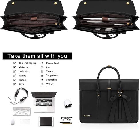 MOSISO Art Planet Large Mouse Pad&Keyboard&Mouse Pad with Wrist Rest&Coaster&15-15.6 inch PU Leather Laptop Shoulder Bag Convertible Backpack, 16 inch Messenger Bag with Bowknot,Black in Saudi Arabia