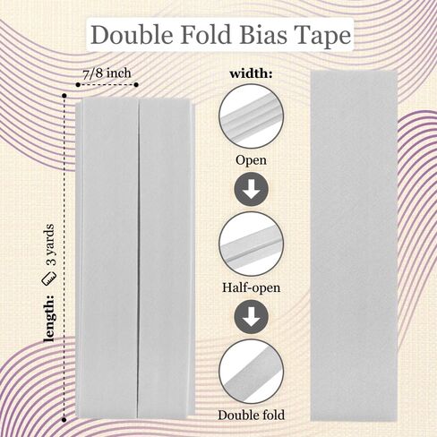 Bias Tape 3 Yds. X 7/8" Red Double Fold Bias Tape Binding Tape Quilt Binding for Sewing, Seaming, Binding, Hemming, Piping, Quilting in Kuwait