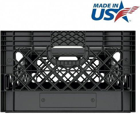 صناديق حليب تخزين بلاستيكية شديدة التحمل، صناديق تنظيم المرافق قابلة للتكديس، 19 × 11 × 13 بوصة، 6 عبوات، مصنوعة في الولايات المتحدة الأمريكية، سعة 24 كيو تي/6 جالون (أحمر) in Kuwait