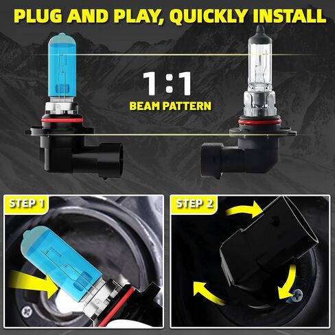 Headlight Bulbs Fit For Chevy Suburban 1500 2000-2006, 9005 9006 High Low Beam Combo, 5500K White Light Super Bright High Performance Halogen Headlight bulb, 4PCS in Saudi Arabia