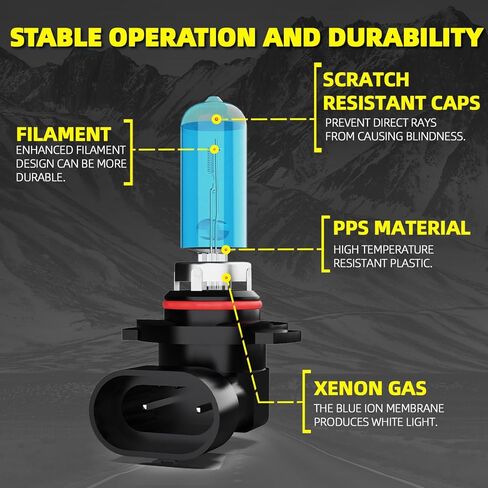 Headlight Bulbs Fit For Chevy Suburban 1500 2000-2006, 9005 9006 High Low Beam Combo, 5500K White Light Super Bright High Performance Halogen Headlight bulb, 4PCS in Saudi Arabia