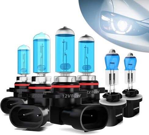 Headlight Bulbs Fit For Chevy Suburban 1500 2000-2006, 9005 9006 High Low Beam Combo, 5500K White Light Super Bright High Performance Halogen Headlight bulb, 4PCS in Saudi Arabia