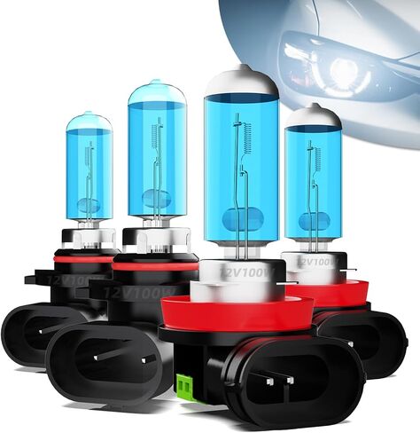 Headlight Bulbs Fit For Chevy Suburban 1500 2000-2006, 9005 9006 High Low Beam Combo, 5500K White Light Super Bright High Performance Halogen Headlight bulb, 4PCS in Saudi Arabia