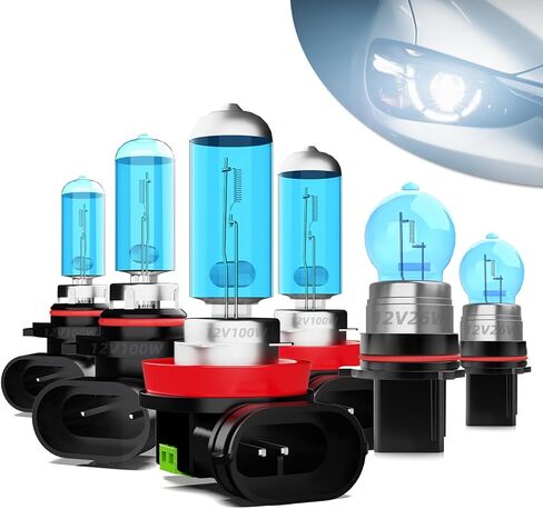 Headlight Bulbs Fit For Chevy Suburban 1500 2000-2006, 9005 9006 High Low Beam Combo, 5500K White Light Super Bright High Performance Halogen Headlight bulb, 4PCS in Saudi Arabia