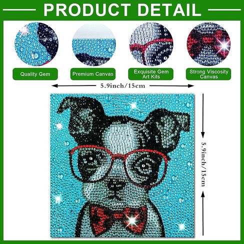 Diamond Painting Kits for Kids, 4Pcs Kids Diamond Art Animal 5D Diamond Gem Art by Number Dotz Kits Art and Crafts for Kids Ages 6-8-10-12 Girls Boys for Birthday Halloween in Saudi Arabia