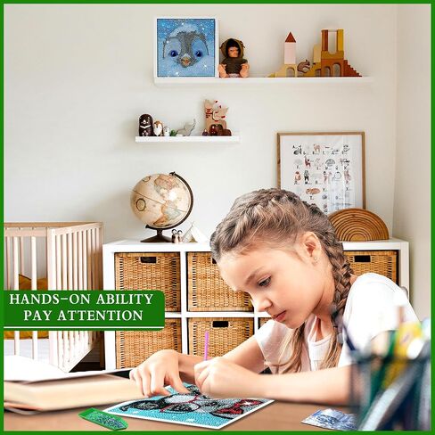 Diamond Painting Kits for Kids, 4Pcs Kids Diamond Art Animal 5D Diamond Gem Art by Number Dotz Kits Art and Crafts for Kids Ages 6-8-10-12 Girls Boys for Birthday Halloween in Saudi Arabia