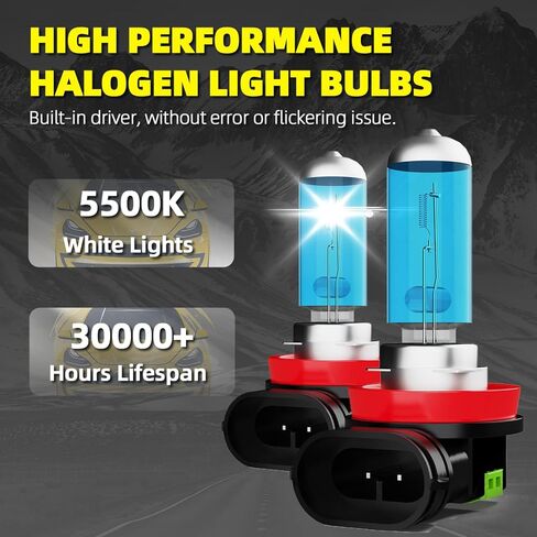 Headlight Bulbs Fit For Dodge Grand Caravan 2011-2020, H11 H11 High Low Beam Combo High Performance Halogen Headlight Bulb, 5500K White Light Super Bright, 4PCS in Saudi Arabia