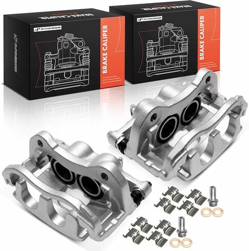 A-Premium Disc Brake Caliper Assembly with Bracket Compatible with Ford E-Transit 2022-2025, Transit-150 2020-2025, Transit-250 2020-2025, Transit-350 HD 2020-2025 - Front Driver and Passenger Side in Saudi Arabia