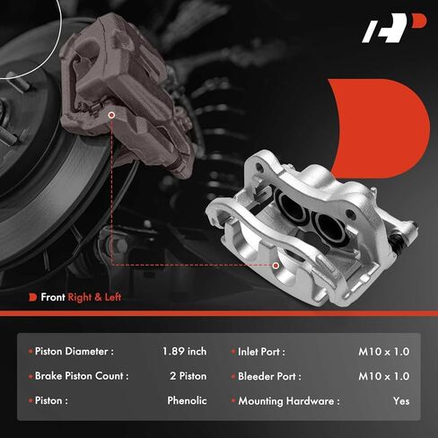 A-Premium Disc Brake Caliper Assembly with Bracket Compatible with Ford E-Transit 2022-2025, Transit-150 2020-2025, Transit-250 2020-2025, Transit-350 HD 2020-2025 - Front Driver and Passenger Side in Saudi Arabia