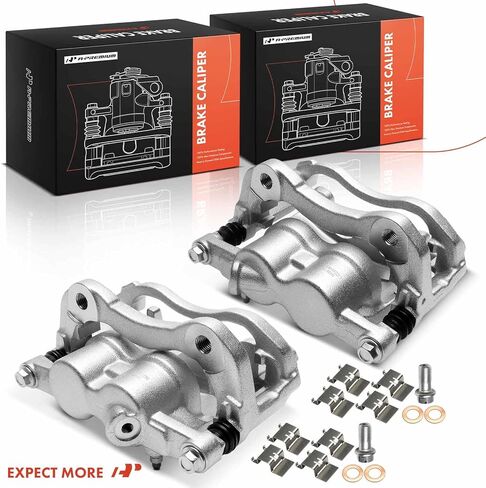 A-Premium Disc Brake Caliper Assembly with Bracket Compatible with Ford E-Transit 2022-2025, Transit-150 2020-2025, Transit-250 2020-2025, Transit-350 HD 2020-2025 - Front Driver and Passenger Side in Saudi Arabia