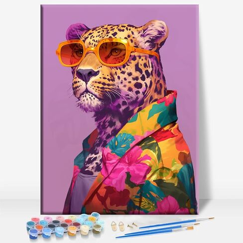 Aeontinity Dogs Playing Poker Animal Framed Canvas DIY Paint by Numbers Kit Bar Cafe Cave Home Room Wall Bathroom Porch Patio Decor Gift, 16 x 12 Inch in Saudi Arabia